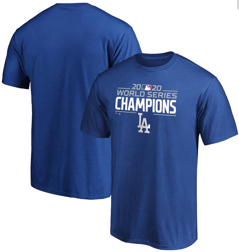 Men's Los Angeles Dodgers Fanatics Branded Royal 2020 World Series Champions Logo T-Shirt Men's Los Angeles Dodgers Fanatics Branded Royal 2020 World Series Champions Logo T-Shirt