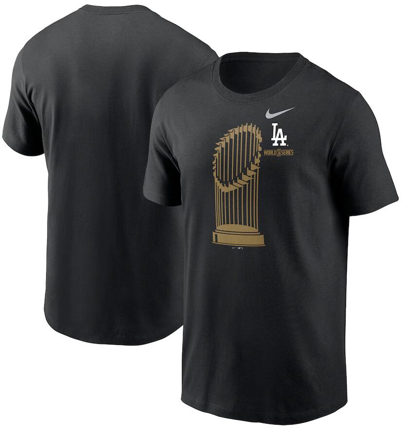 Men's Los Angeles Dodgers Nike Black 2020 World Series Champions Trophy T-Shirt Men's Los Angeles Dodgers Nike Black 2020 World Series Champions Trophy T-Shirt