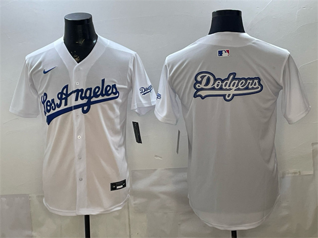 Men's Los Angeles Dodgers Team Big Logo White Alternate Stadium Stitched Baseball Jersey 001 Men's Los Angeles Dodgers Team Big Logo White Alternate Stadium Stitched Baseball Jersey 001