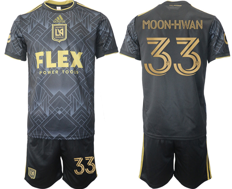 Men's Los Angeles Football Club #33 Moon-Hwan Black Soccer Jersey Suit Men's Los Angeles Football Club #33 Moon-Hwan Black Soccer Jersey Suit