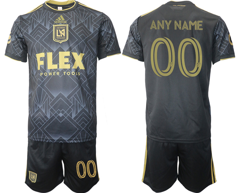 Men's Los Angeles Football Club Custom Black Soccer Jersey Suit Men's Los Angeles Football Club Custom Black Soccer Jersey Suit