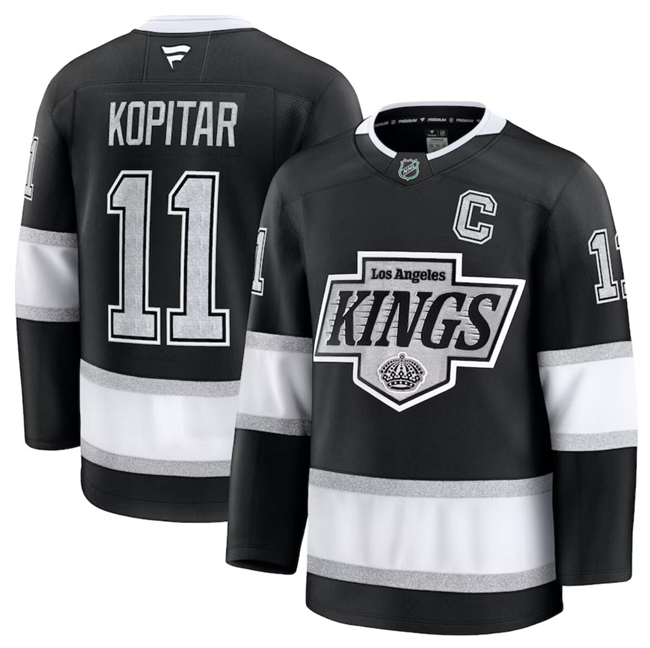Men's Los Angeles Kings #11 Anze Kopitar Black 2024-25 Home Stitched Hockey Jersey Men's Los Angeles Kings #11 Anze Kopitar Black 2024-25 Home Stitched Hockey Jersey