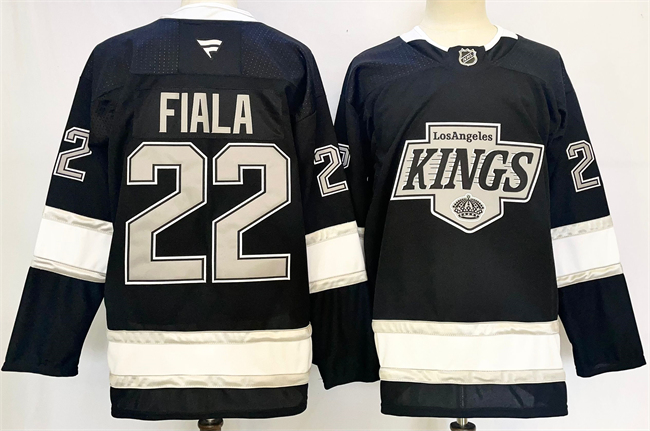 Men's Los Angeles Kings #22 Kevin Fiala Black 2024-25 Home Stitched Hockey Jersey Men's Los Angeles Kings #22 Kevin Fiala Black 2024-25 Home Stitched Hockey Jersey