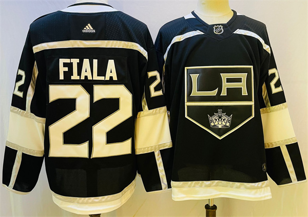 Men's Los Angeles Kings #22 Kevin Fiala Black Stitched Jersey Men's Los Angeles Kings #22 Kevin Fiala Black Stitched Jersey