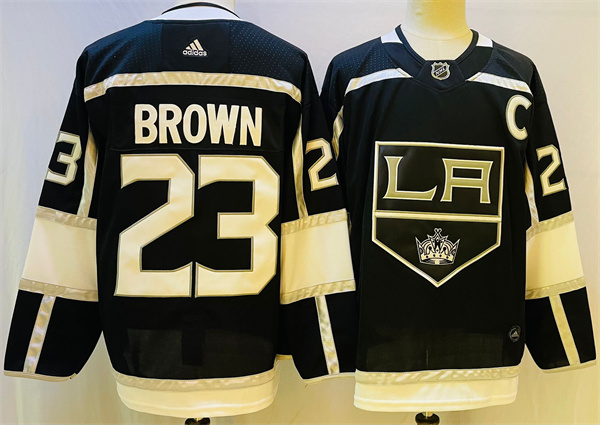 Men's Los Angeles Kings #23 Dustin Brown Black Stitched Jersey Men's Los Angeles Kings #23 Dustin Brown Black Stitched Jersey