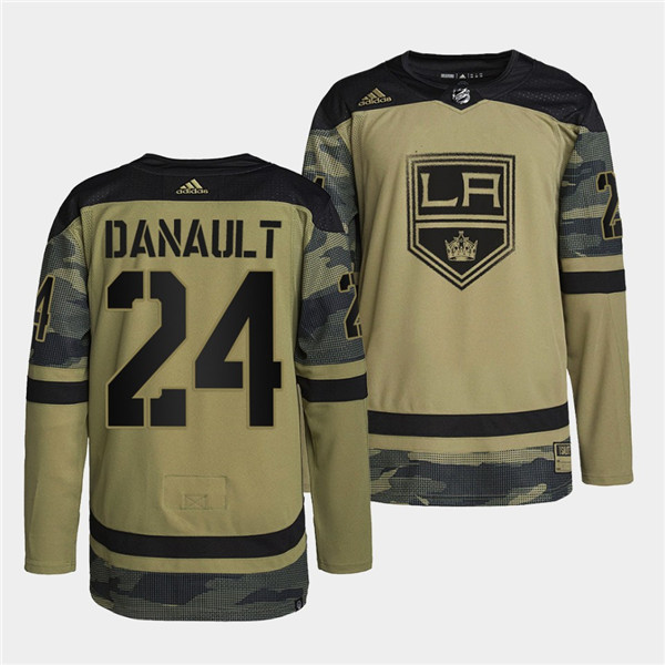 Men's Los Angeles Kings #24 Phillip Danault 2022 Camo Military Appreciation Night Stitched Jersey Men's Los Angeles Kings #24 Phillip Danault 2022 Camo Military Appreciation Night Stitched Jersey