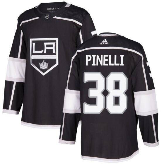 Men's Los Angeles Kings #38 Francesco Pinelli Black Stitched Hockey Jersey Men's Los Angeles Kings #38 Francesco Pinelli Black Stitched Hockey Jersey