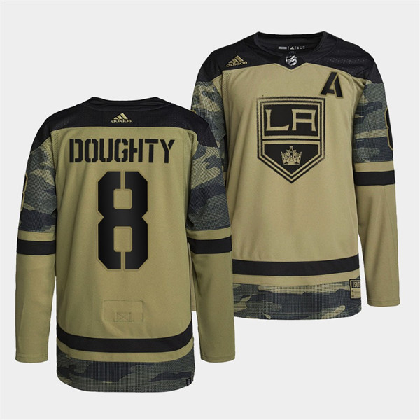 Men's Los Angeles Kings #8 Drew Doughty 2022 Camo Military Appreciation Night Stitched Jersey Men's Los Angeles Kings #8 Drew Doughty 2022 Camo Military Appreciation Night Stitched Jersey