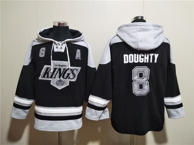 Men's Los Angeles Kings #8 Drew Doughty Black Ageless Must-Have Lace-Up Pullover Hoodie Men's Los Angeles Kings #8 Drew Doughty Black Ageless Must-Have Lace-Up Pullover Hoodie