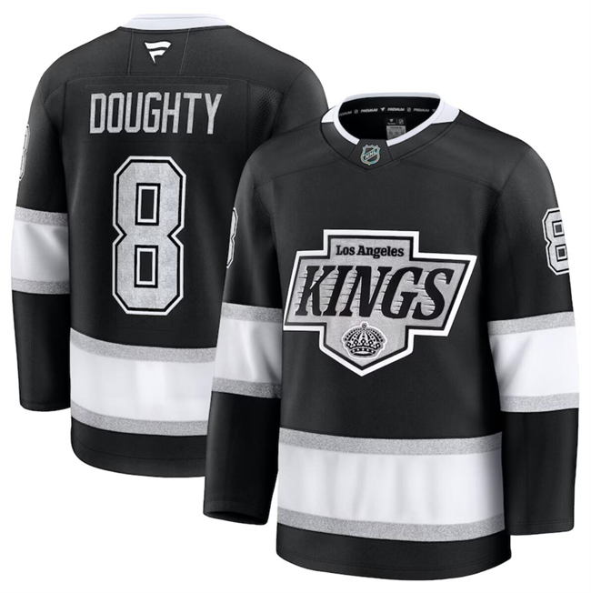 Men's Los Angeles Kings Active Player Custom Black 2024-25 Home Stitched Hockey Jersey Men's Los Angeles Kings Active Player Custom Black 2024-25 Home Stitched Hockey Jersey