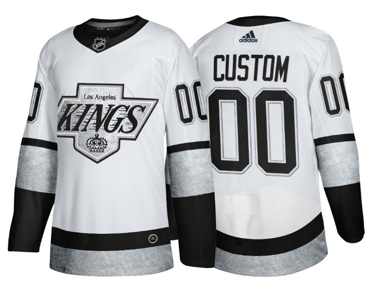 Men's Los Angeles Kings Active Player Custom White Throwback Stitched Jersey Men's Los Angeles Kings Active Player Custom White Throwback Stitched Jersey