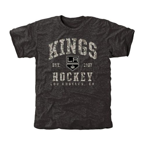 Men's Los Angeles Kings Black Camo Stack T-Shirt Men's Los Angeles Kings Black Camo Stack T-Shirt