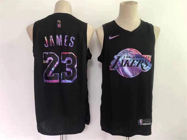 Men's Los Angeles Lakers #23 LeBron James Black Stitched Basketball Jersey.jpg1