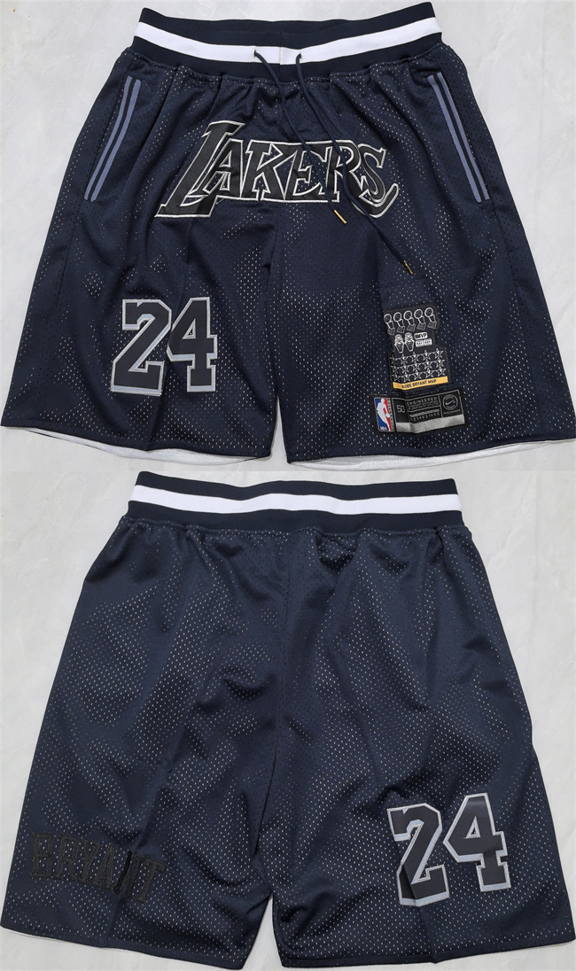 Men's Los Angeles Lakers #24 Kobe Bryant Black 2025 Shorts (Run Small) Men's Los Angeles Lakers #24 Kobe Bryant Black 2025 Shorts (Run Small)