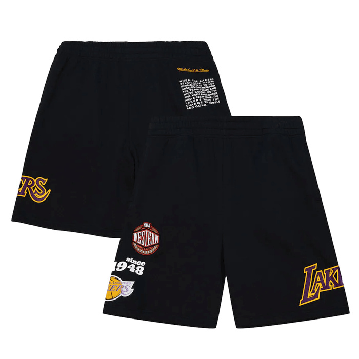 Men's Los Angeles Lakers Black Shorts 002 Men's Los Angeles Lakers Black Shorts 002