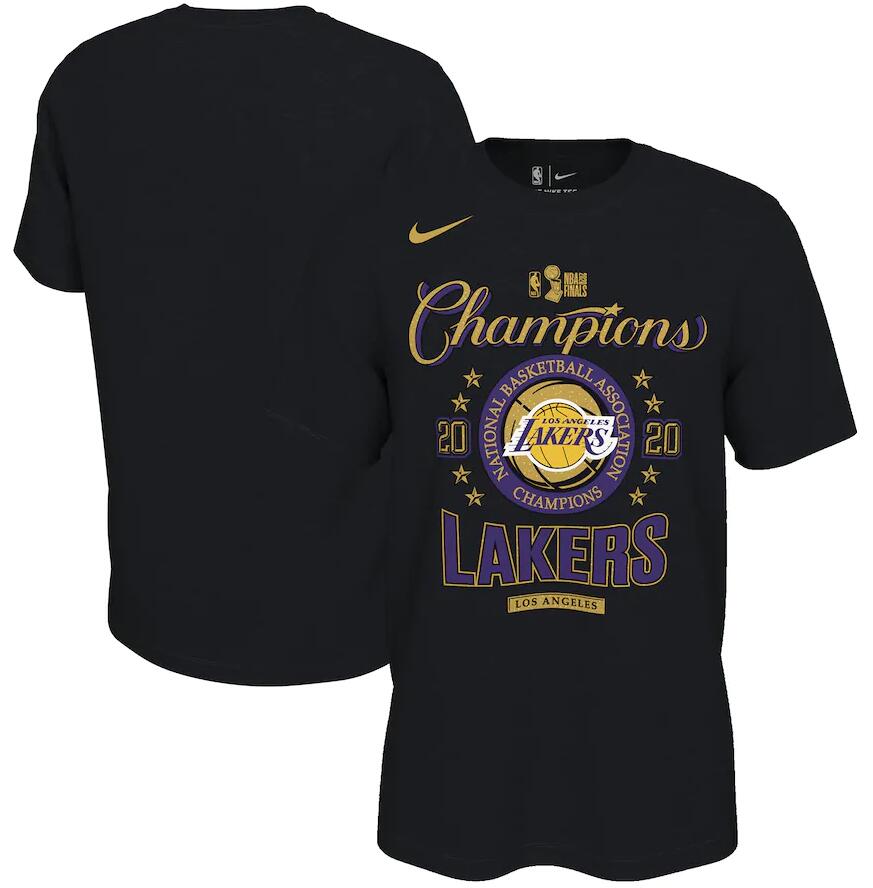 Men's Los Angeles Lakers Nike Black 2020 NBA Finals Champions Locker Room T-Shirt