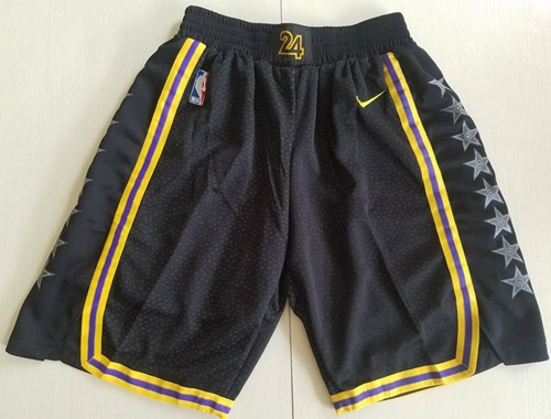 Men's Los Angeles Lakers Nike Black City Edition Swingman Performance Shorts Men's Los Angeles Lakers Nike Black City Edition Swingman Performance Shorts