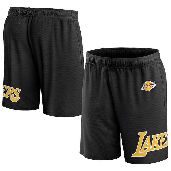 Men's Los Angeles Lakers Royal Free Throw Mesh Shorts Men's Los Angeles Lakers Royal Free Throw Mesh Shorts