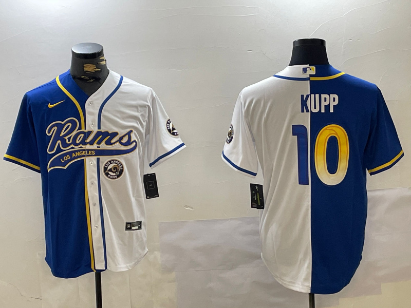 Men's Los Angeles Rams #10 Cooper Kupp Royal Cool Base Stitched Baseball Jersey