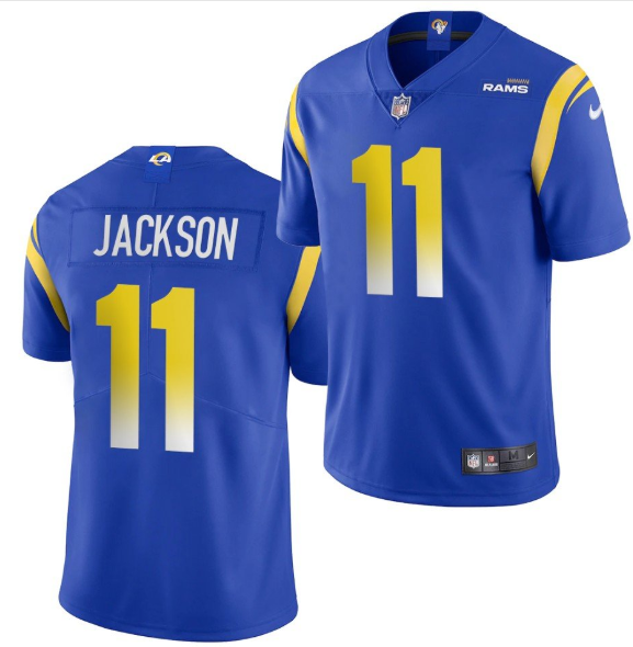 Men's Los Angeles Rams #11 DeSean Jackson 2020 Blue Vapor Untouchable Limited Stitched Jersey Men's Los Angeles Rams #11 DeSean Jackson 2020 Blue Vapor Untouchable Limited Stitched Jersey