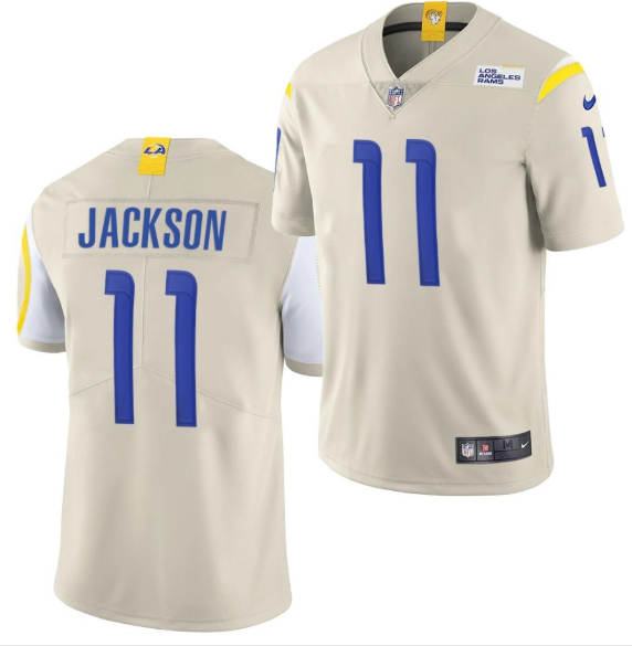 Men's Los Angeles Rams #11 DeSean Jackson 2020 Bone Vapor Untouchable Limited Stitched Jersey Men's Los Angeles Rams #11 DeSean Jackson 2020 Bone Vapor Untouchable Limited Stitched Jersey