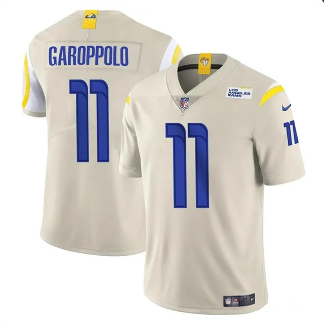 Men's Los Angeles Rams #11 Jimmy Garoppolo Bone Vapor Untouchable Stitched Football Jersey Men's Los Angeles Rams #11 Jimmy Garoppolo Bone Vapor Untouchable Stitched Football Jersey