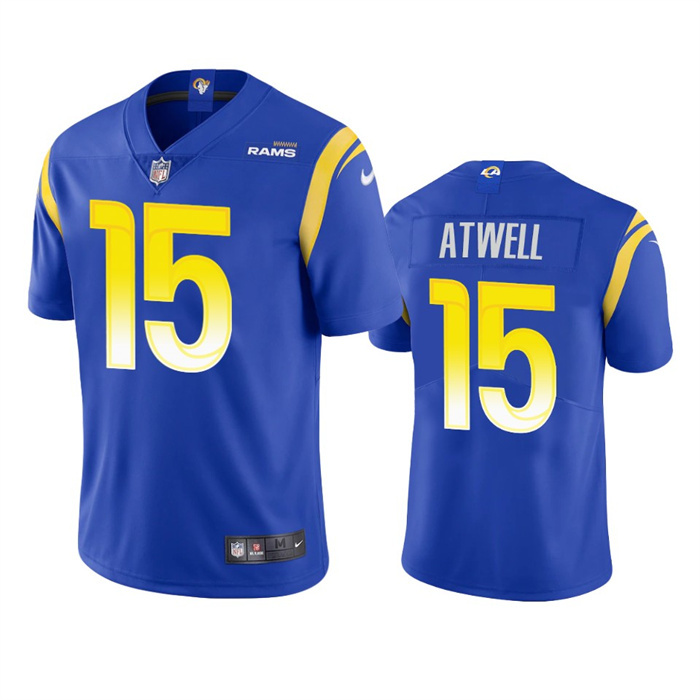 Men's Los Angeles Rams #15 Tutu Atwell Royal Vapor Untouchable Limited Stitched Football Jersey Men's Los Angeles Rams #15 Tutu Atwell Royal Vapor Untouchable Limited Stitched Football Jersey