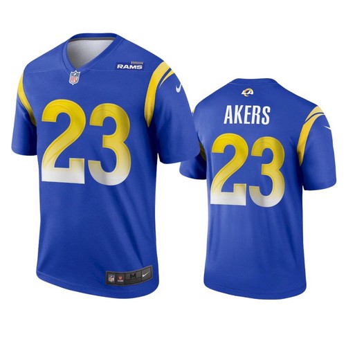 Men's Los Angeles Rams #23 Cam Akers 2020 Blue Vapor Untouchable Limited Stitched Jersey Men's Los Angeles Rams #23 Cam Akers 2020 Blue Vapor Untouchable Limited Stitched Jersey