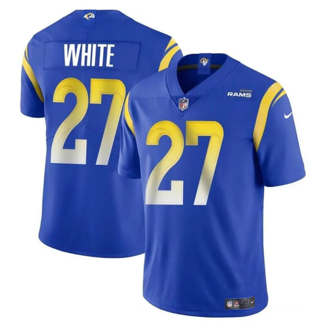 Men's Los Angeles Rams #27 Tre'Davious White Blue Vapor Untouchable Stitched Football Jersey Men's Los Angeles Rams #27 Tre'Davious White Blue Vapor Untouchable Stitched Football Jersey