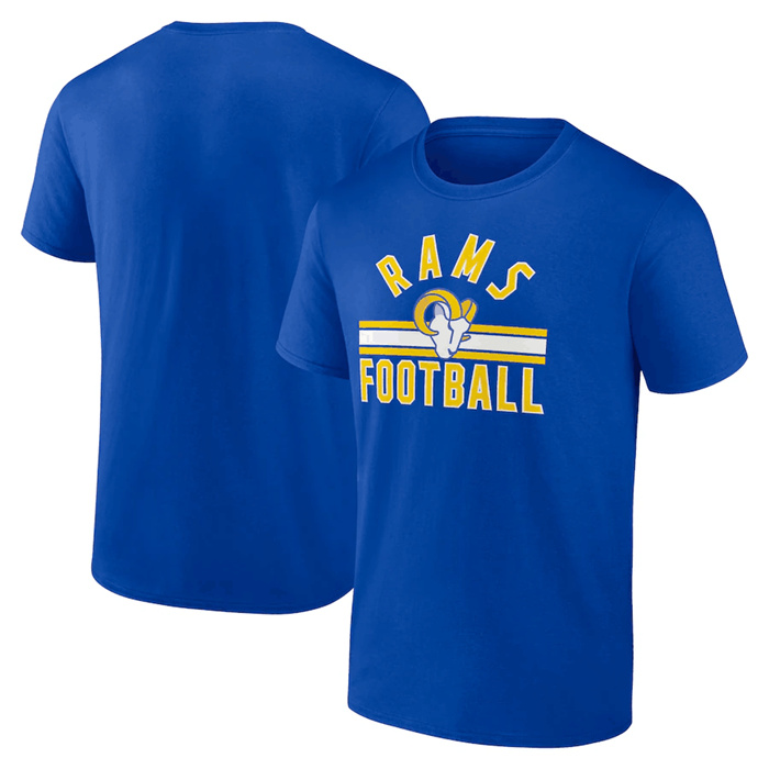 Men's Los Angeles Rams Blue Arch Stripe T-Shirt Men's Los Angeles Rams Blue Arch Stripe T-Shirt
