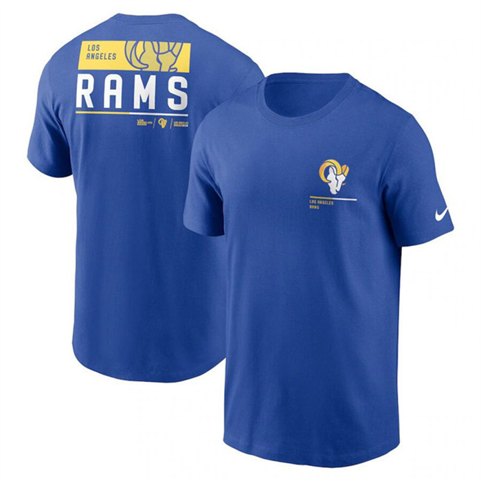 Men's Los Angeles Rams Blue Team Incline T-Shirt Men's Los Angeles Rams Blue Team Incline T-Shirt