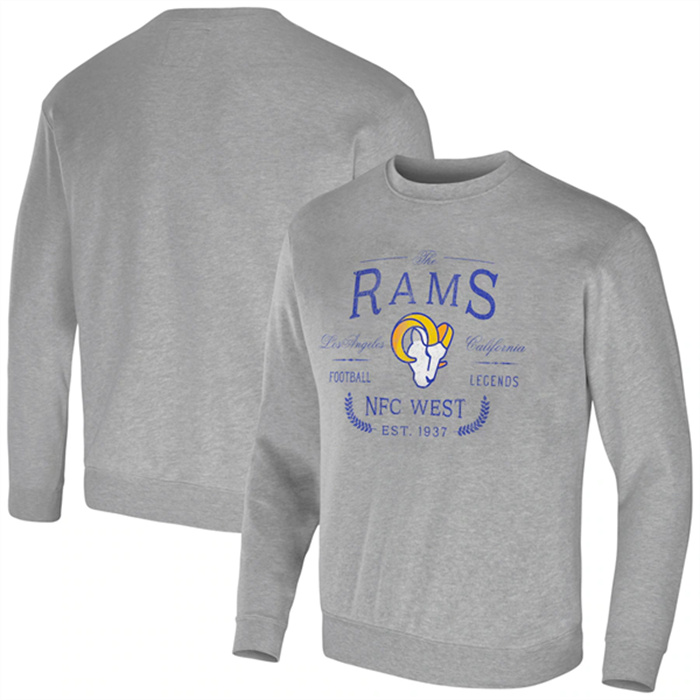 Men's Los Angeles Rams Gray Darius Rucker Collection Pullover Sweatshirt Men's Los Angeles Rams Gray Darius Rucker Collection Pullover Sweatshirt