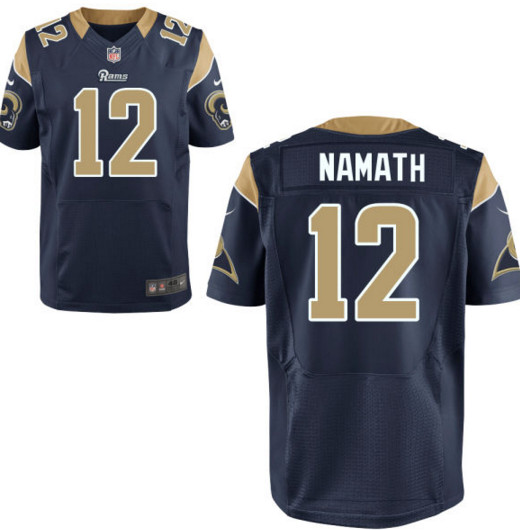 Men's Los Angeles Rams Nike #12 Joe Namath Navy Elite Jersey Men's Los Angeles Rams Nike #12 Joe Namath Navy Elite Jersey