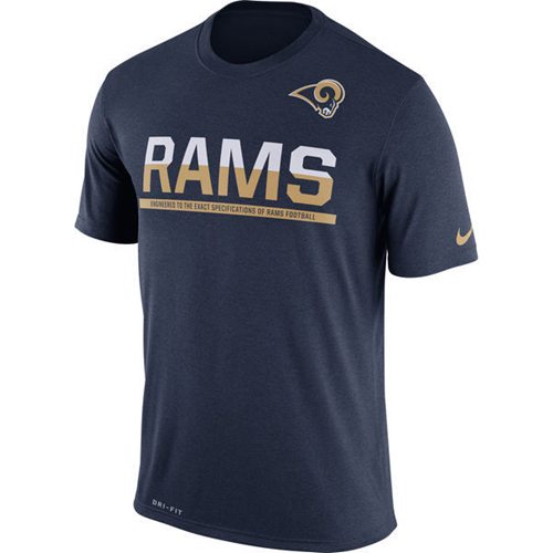 Men's Los Angeles Rams Nike Practice Legend Performance T-Shirt Navy Men's Los Angeles Rams Nike Practice Legend Performance T-Shirt Navy