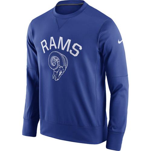 Men's Los Angeles Rams Nike Royal Circuit Alternate Sideline Performance Sweatshirt Men's Los Angeles Rams Nike Royal Circuit Alternate Sideline Performance Sweatshirt