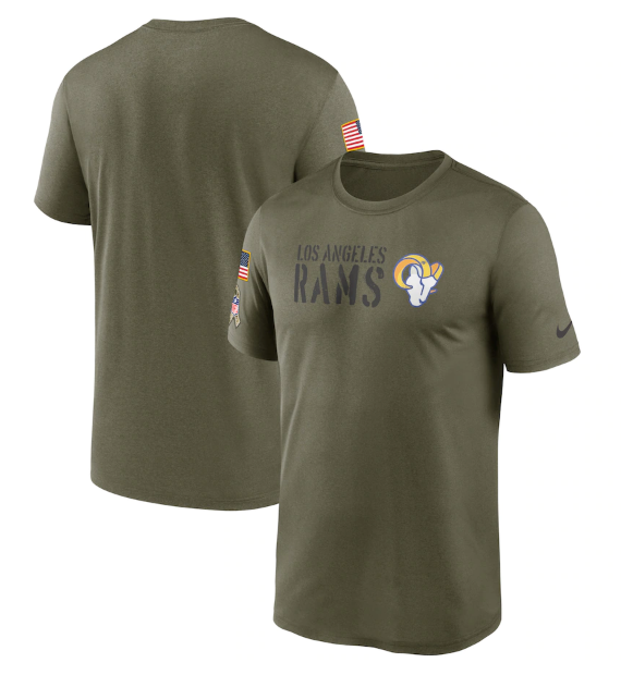 Men's Los Angeles Rams Olive 2022 Salute To Service Legend Team T-Shirt Men's Los Angeles Rams Olive 2022 Salute To Service Legend Team T-Shirt