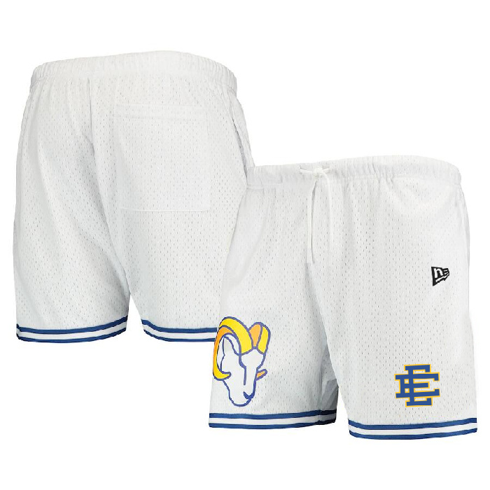 Men's Los Angeles Rams Pro White Blue Shorts Men's Los Angeles Rams Pro White Blue Shorts
