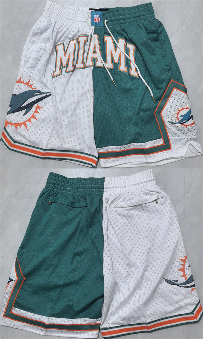 Men's Maimi Dolphins Aqua White Shorts (Run Small) Men's Maimi Dolphins Aqua White Shorts (Run Small)