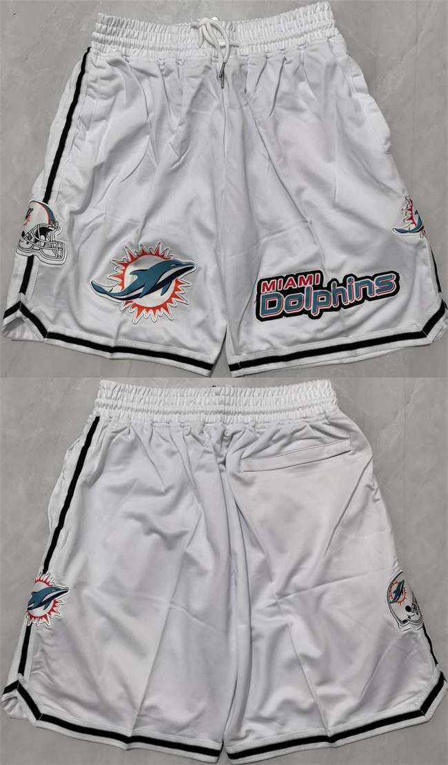 Men's Maimi Dolphins White Shorts (Run Small) Men's Maimi Dolphins White Shorts (Run Small)
