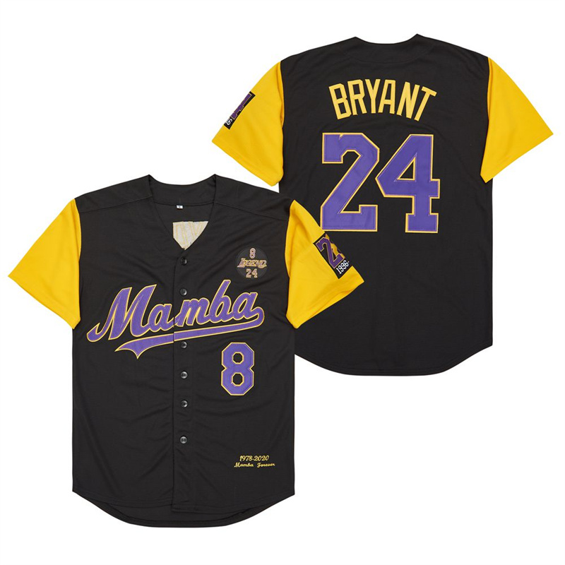 Men's Mamba #8 Back #24 Kobe Bryant Cool Base Stitched Jerseys 11 Men's Mamba #8 Back #24 Kobe Bryant Cool Base Stitched Jerseys 11