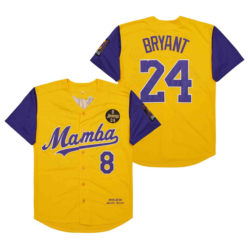 Men's Mamba #8 Back #24 Kobe Bryant Cool Base Stitched Jerseys 8 Men's Mamba #8 Back #24 Kobe Bryant Cool Base Stitched Jerseys 8