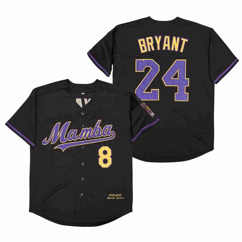 Men's Mamba #8 Back #24 Kobe Bryant Cool Base Stitched Jerseys 9 Men's Mamba #8 Back #24 Kobe Bryant Cool Base Stitched Jerseys 9