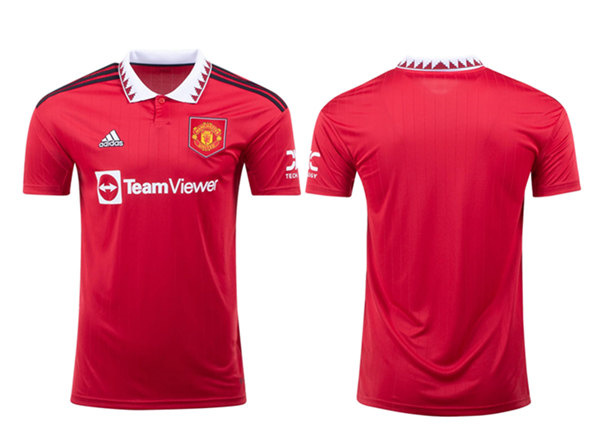 Men's Manchester United 2022 23 Red Home Soccer Jersey