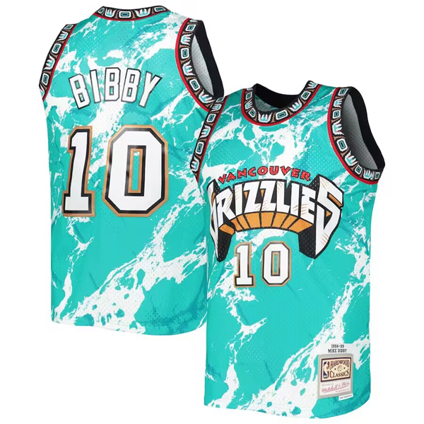 Men's Memphis Grizzlies #10 Mike Bibby Turquoise 1998-99 Mitchell & Ness Swingman Stitched Jersey Men's Memphis Grizzlies #10 Mike Bibby Turquoise 1998-99 Mitchell & Ness Swingman Stitched Jersey