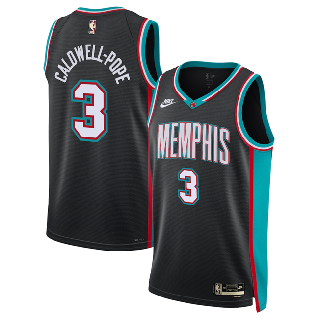 Men's Memphis Grizzlies #3 Kentavious Caldwell-Pope Kentavious Caldwell-Pope Black 2025 Classic Edition Stitched Basketball Jersey Men's Memphis Grizzlies #3 Kentavious Caldwell-Pope Kentavious Caldwell-Pope Black 2025 Classic Edition Stitched Basketball Jersey