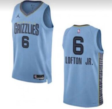 Men's Memphis Grizzlies #6 Lofton jr. Light Blue jerseys Men's Memphis Grizzlies #6 Lofton jr. Light Blue jerseys