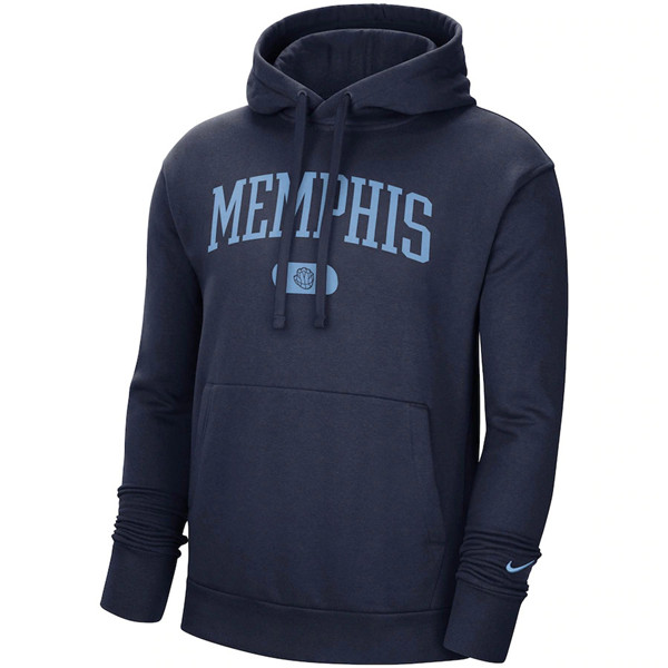 Men's Memphis Grizzlies 2021 Navy Heritage Essential Pullover Hoodie Men's Memphis Grizzlies 2021 Navy Heritage Essential Pullover Hoodie
