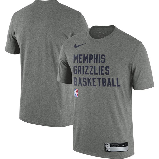 Men's Memphis Grizzlies Heather Gray 2023 24 Sideline Legend Performance Practice T-Shirt