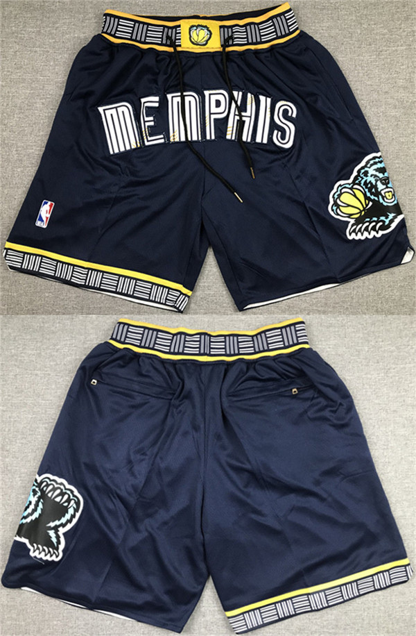 Men's Memphis Grizzlies Navy Shorts (Run Small) Men's Memphis Grizzlies Navy Shorts (Run Small)