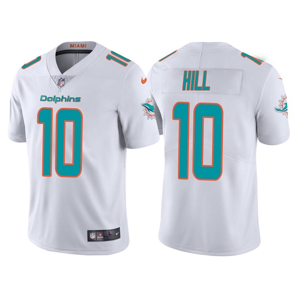 Men's Miami Dolphins #10 Tyreek Hill White Vapor Untouchable Limited Stitched Football Jersey Men's Miami Dolphins #10 Tyreek Hill White Vapor Untouchable Limited Stitched Football Jersey